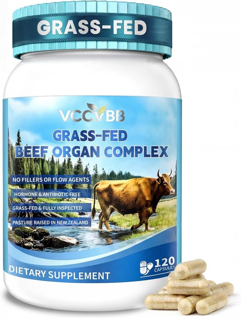 Beef Organ Supplements for Women beef organ supplements for women, beef liver, kidney, heart, uterus tissue, hormonal balance, immune support,natural iron vitamins supplements for energy, grass fed pasture raised 120 capsules