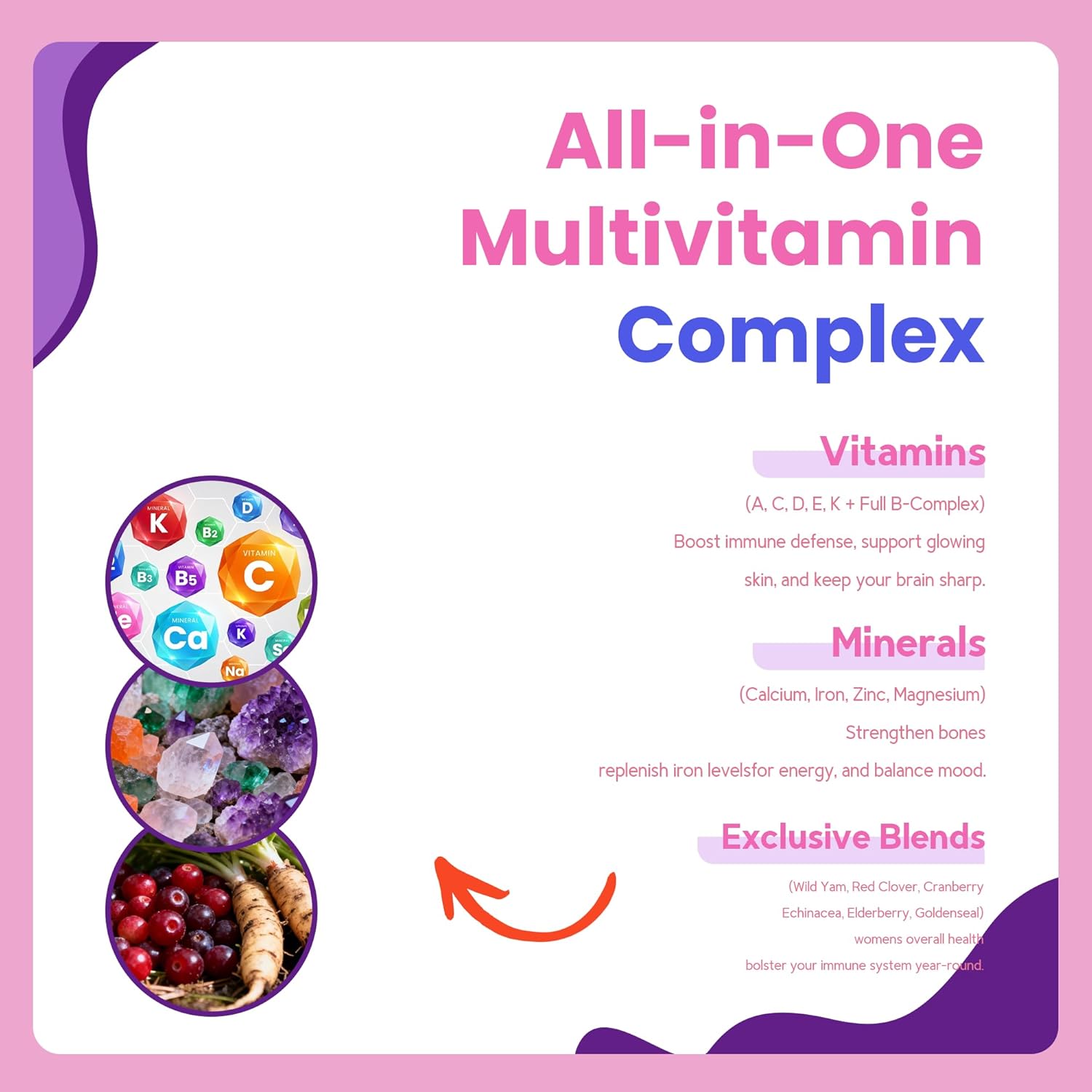all in one women's multivitamin gummies with complete vitamin & mineral complex, all in one women's multivitamin gummies with complete vitamin & mineral complex,