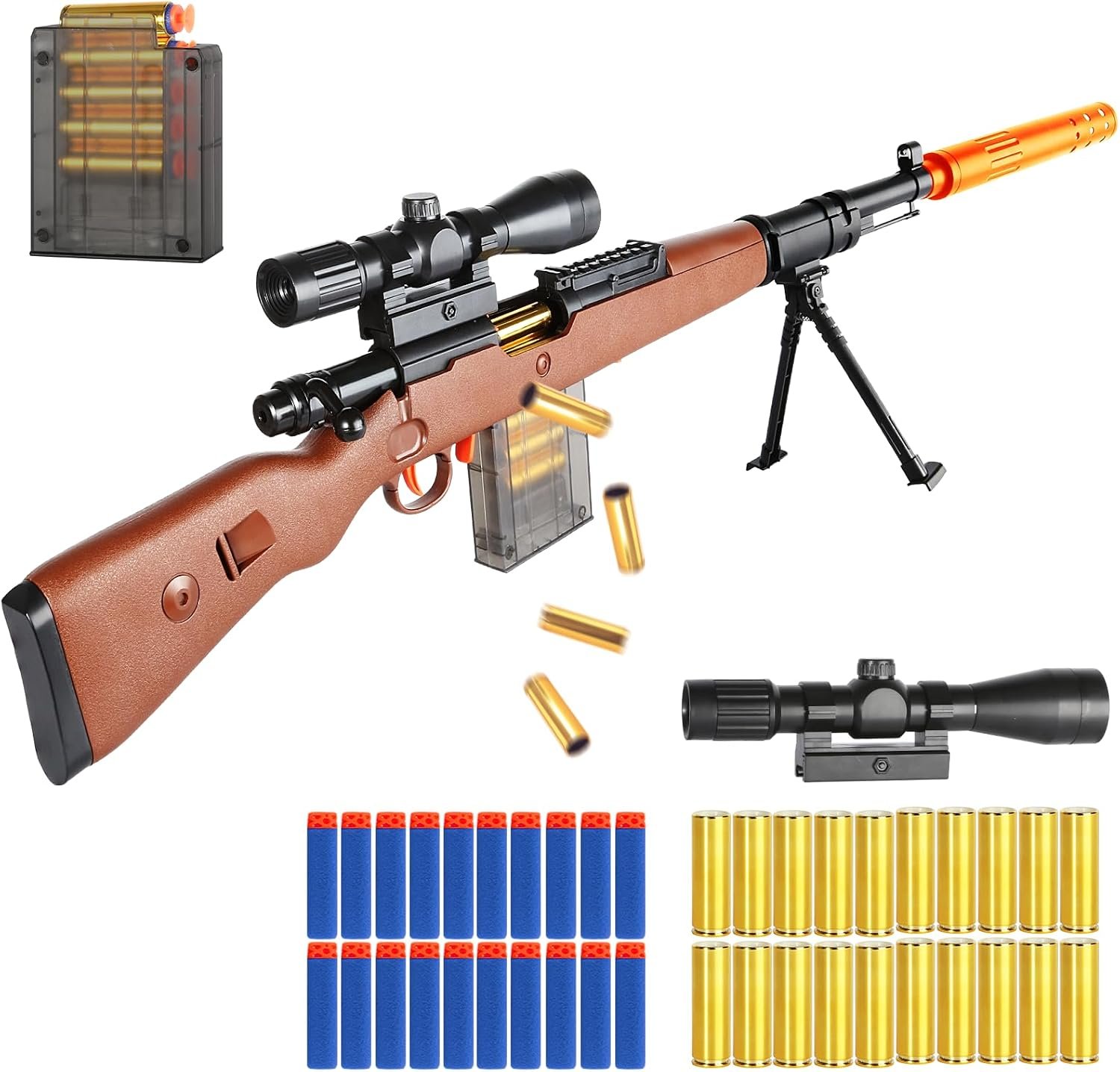toy sniper rifle gun with shell ejecting mechanism toy sniper rifle gun with shell ejecting mechanism