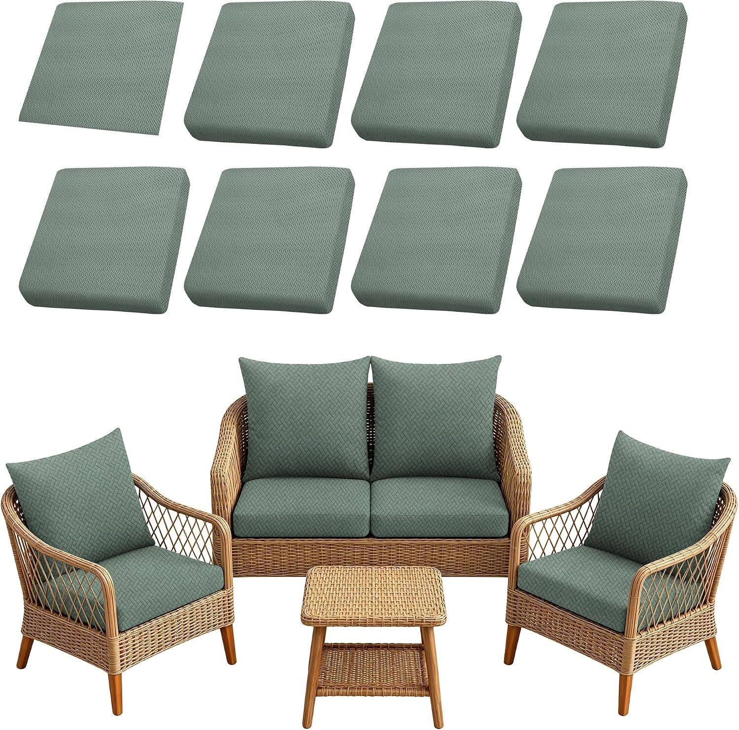 8pcs patio cushion covers 8pcs patio cushion covers